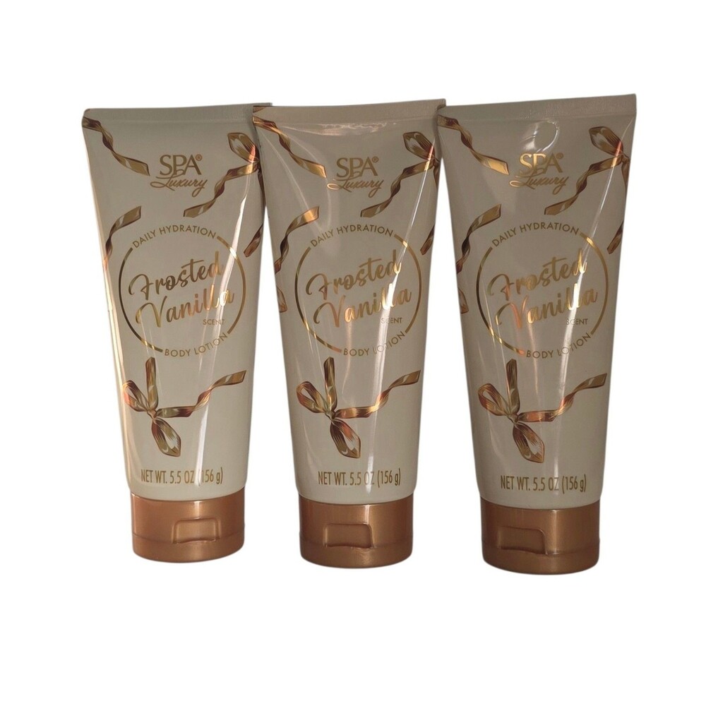 SPA Luxury Frosted Vanilla Scent Body Lotion 5.5 oz ,Lot of 3